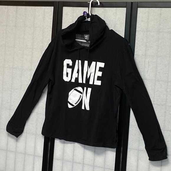 Riot Queen “Game On” Open Mesh Back Graphic Hoodie Black M Streetwear Athleisure - Picture 4 of 14